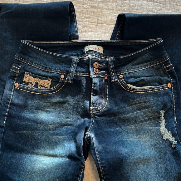 YMI Ripped Flare Jeans - Picture 2 of 5